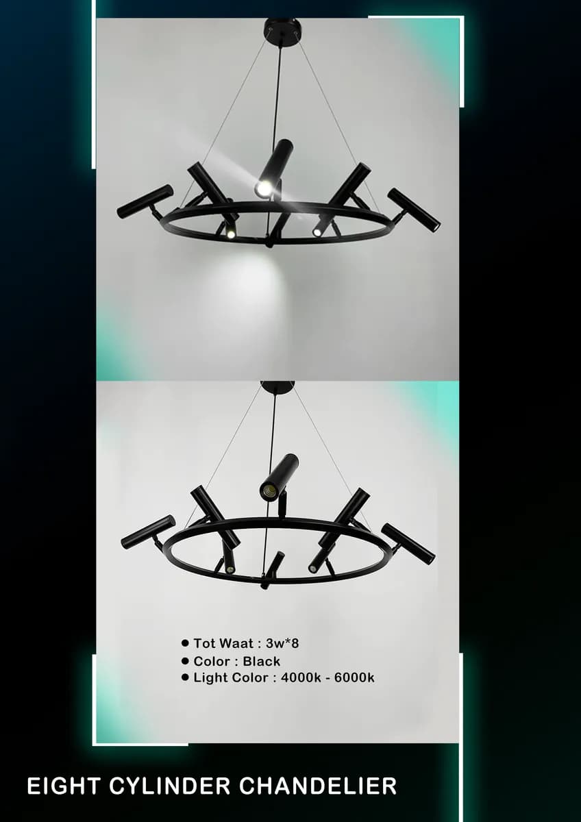 EIGHT CYLINDERS CHANDELIER